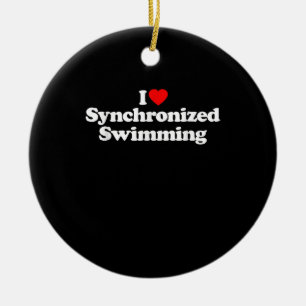 I Liebe Synchronschwimmen Herz Souvenir Funny Keramik Ornament