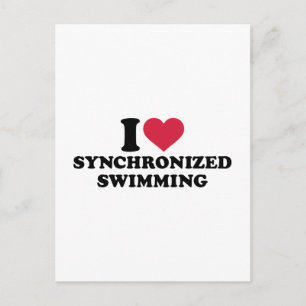 I Liebe Synchronschwimmen Postkarte