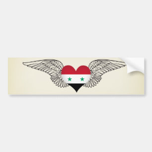 I Liebe Syrien - Flügel Autoaufkleber