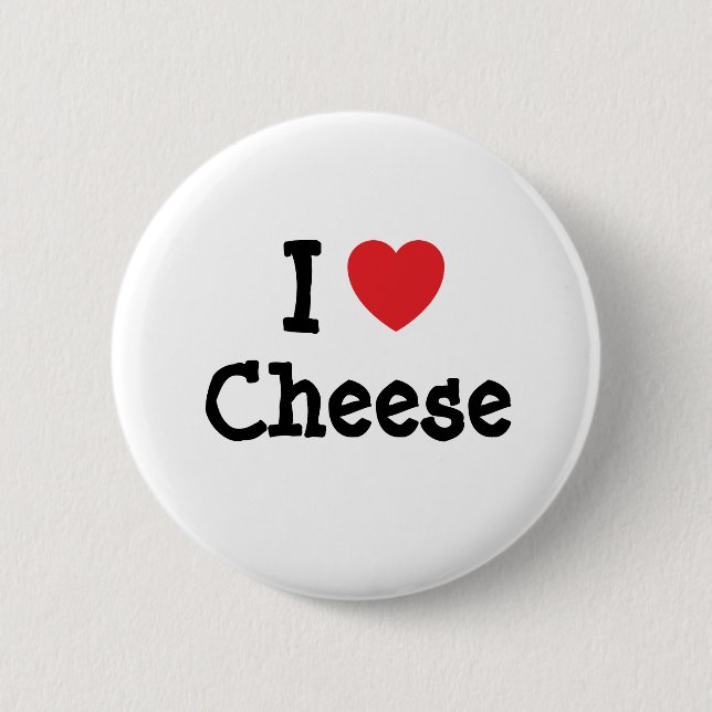 I Liebe T - Shirt Käse Button (Vorderseite)