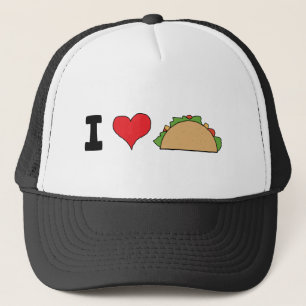 I Liebe Taco Clip Art Mexican Doodles Cartoon Taco Truckerkappe