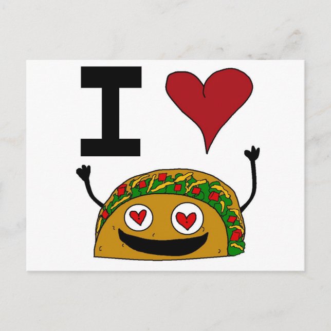 I Liebe Taco Postkarte (Vorderseite)