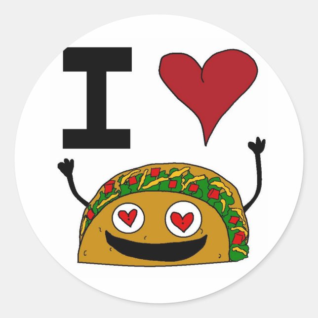 I Liebe Taco Stickers (Vorderseite)