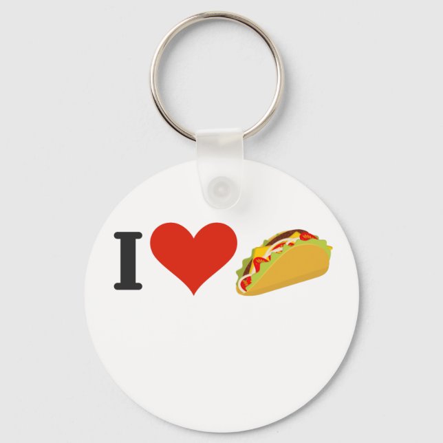 I Liebe Tacos für Taco Liebhaber Schlüsselanhänger (Vorderseite)