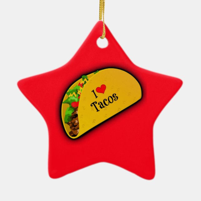 I Liebe Tacos Keramikornament (Hinten)