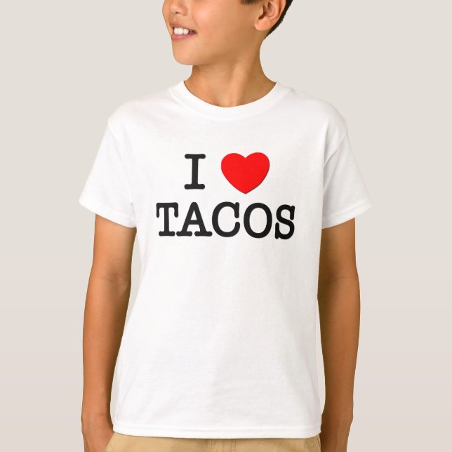 I Liebe TACOS (Nahrung) T-Shirt (Vorderseite)