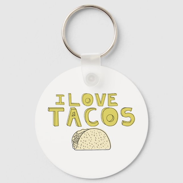 I LIEBE TACOS SCHLÜSSELANHÄNGER (Vorderseite)
