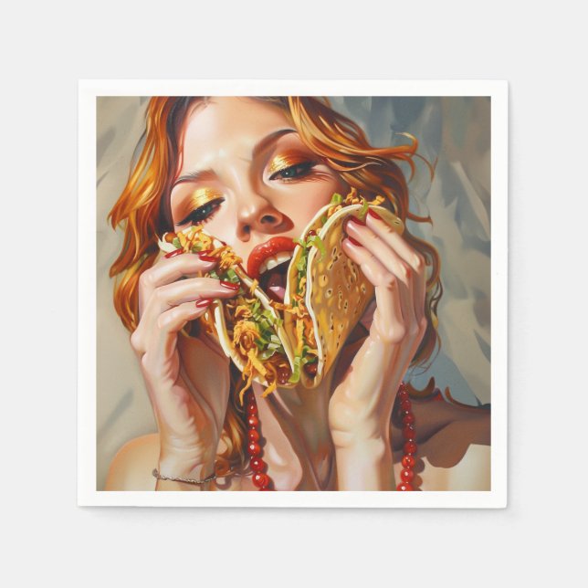 I Liebe Tacos Serviette (Vorderseite)