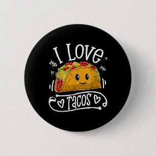 I Liebe Tacos T Shirt Cinco De Mayo Frauen Männer Button