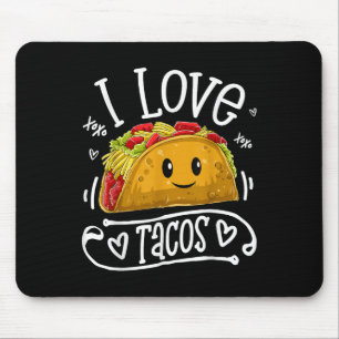 I Liebe Tacos T Shirt Cinco De Mayo Frauen Männer Mousepad