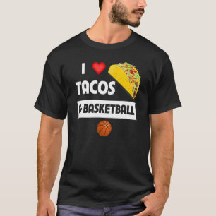 I Liebe Tacos und Basketball mexikanische Familie T-Shirt