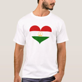 I Liebe Tadschikistanische Flagge T-Shirt
