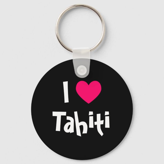 I Liebe Tahiti Schlüsselanhänger (Vorderseite)
