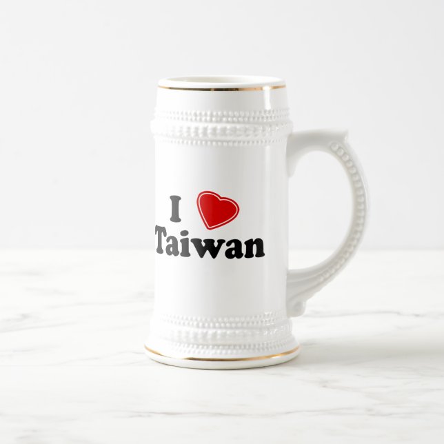 I Liebe Taiwan Bierglas (Rechts)