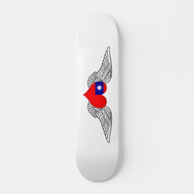 I Liebe Taiwan - Flügel Skateboard (Vorne)