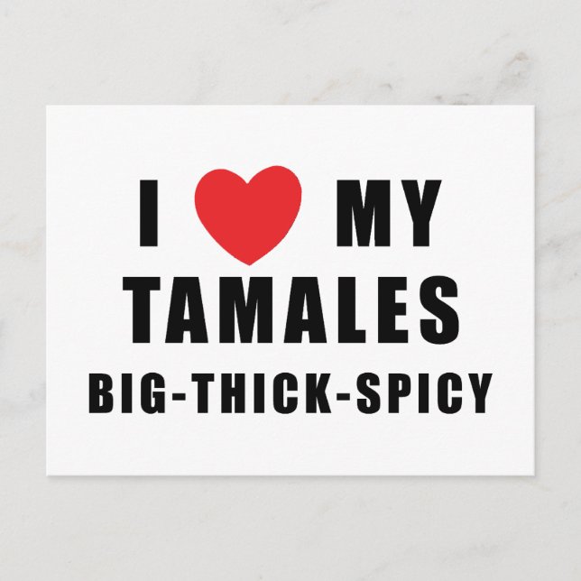 I Liebe Tamales Postkarte (Vorderseite)