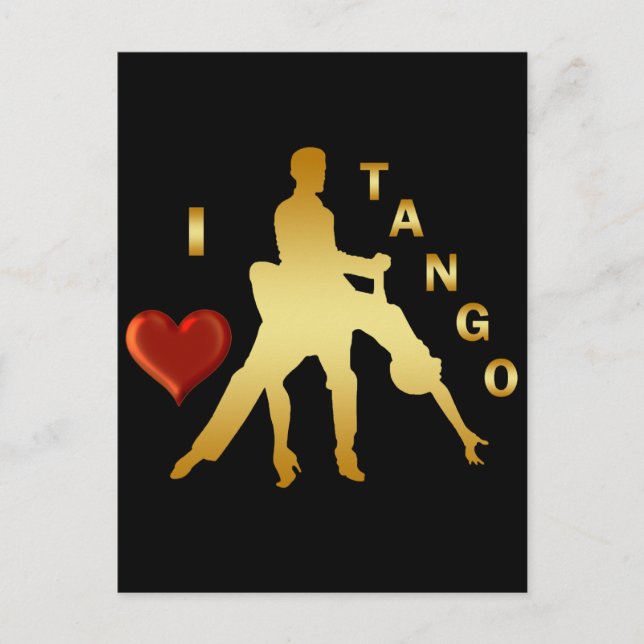 I LIEBE TANGO POSTKARTE (Vorderseite)