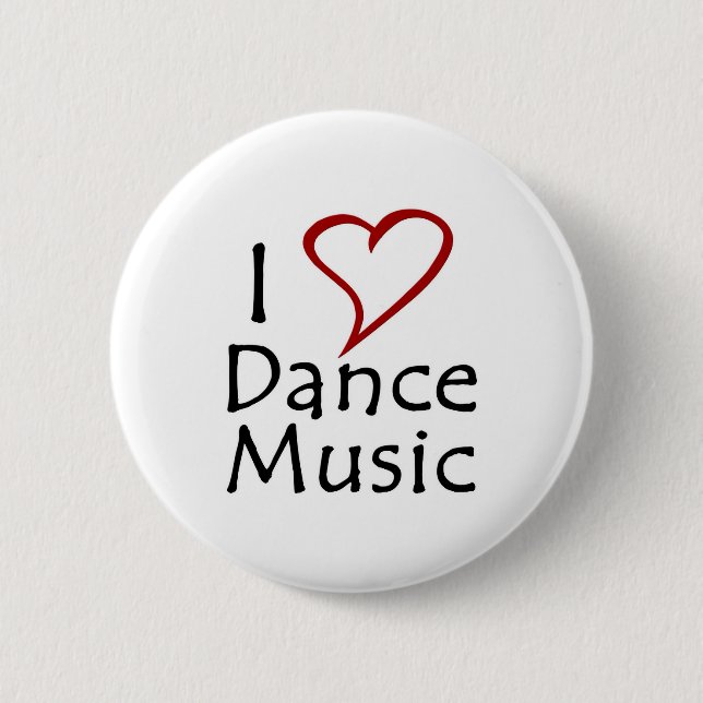 I Liebe Tanzmusik Button (Vorderseite)