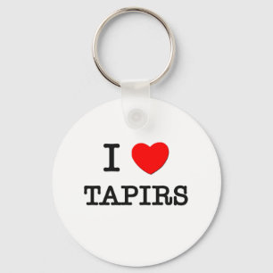 I Liebe TAPIRS Schlüsselanhänger