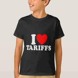 I Liebe Tarife Rotes Herz Funny Trump Tarif T-Shirt