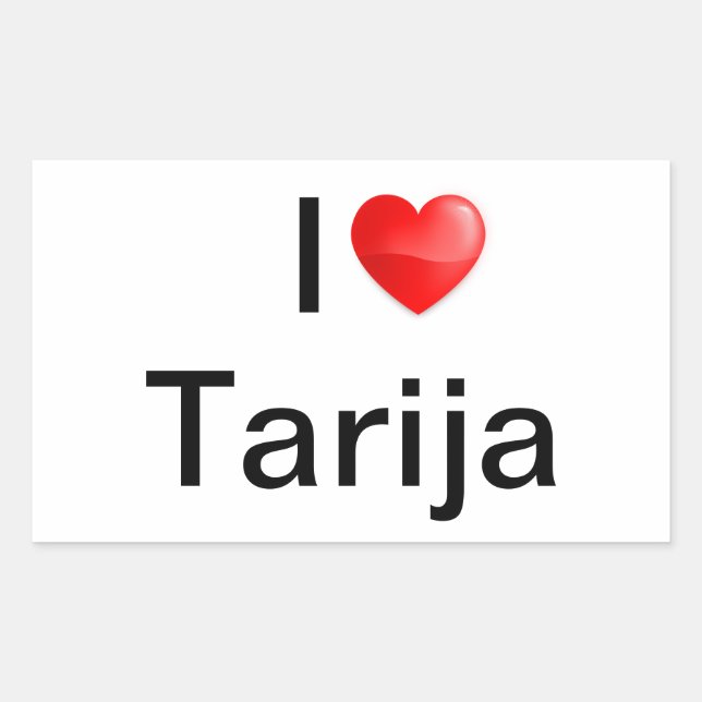 I Liebe Tarija Rechteckiger Aufkleber (Vorderseite)