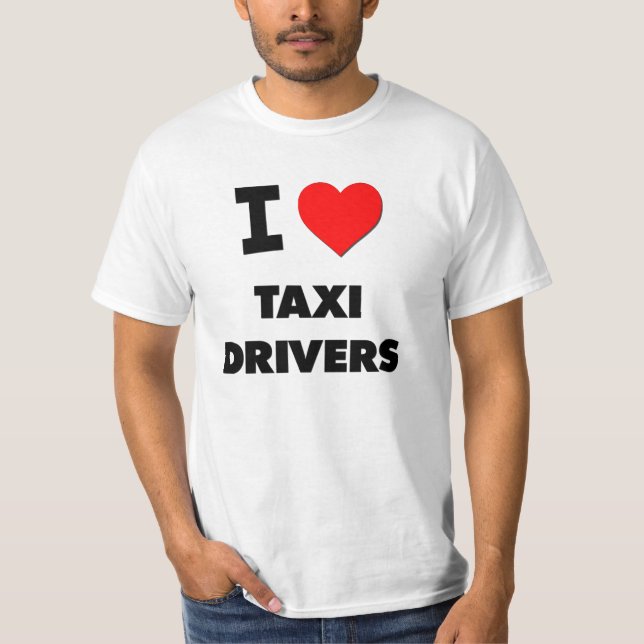 I Liebe-Taxi-Fahrer T-Shirt (Vorderseite)