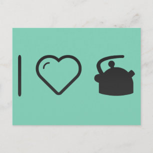I Liebe Tea Kettles Postkarte