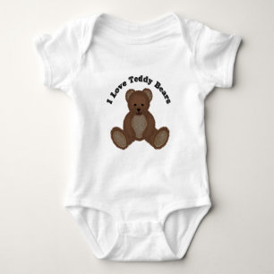 I Liebe Teddy Bears Fuzzy Buddy Säugling Baby Strampler