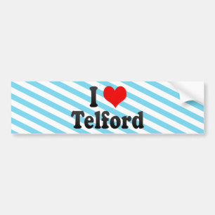I Liebe Telford, Vereinigtes Königreich Autoaufkleber