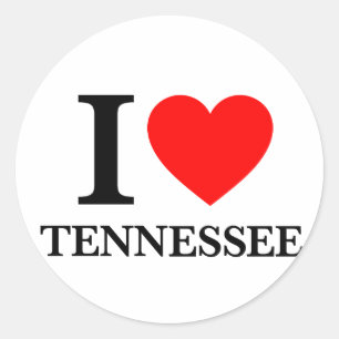 I Liebe Tennessee Runder Aufkleber