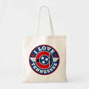 I Liebe Tennessee Staatsflagge und Karte Tragetasche