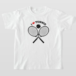 I Liebe Tennis Crossed Rackets Tennis T - Shirt