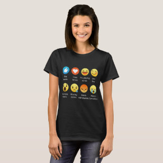 I Liebe-Tennis Emoji Emoticon-Grafik-T-Shirt T-Shirt