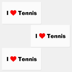I Liebe Tennis Etiketten