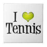 I Liebe Tennis Fliese<br><div class="desc">Ich hebe Tennis. Ein niedliches Geschenk für einen Tennisspieler.</div>