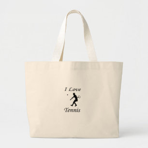 I Liebe Tennis Jumbo Stoffbeutel