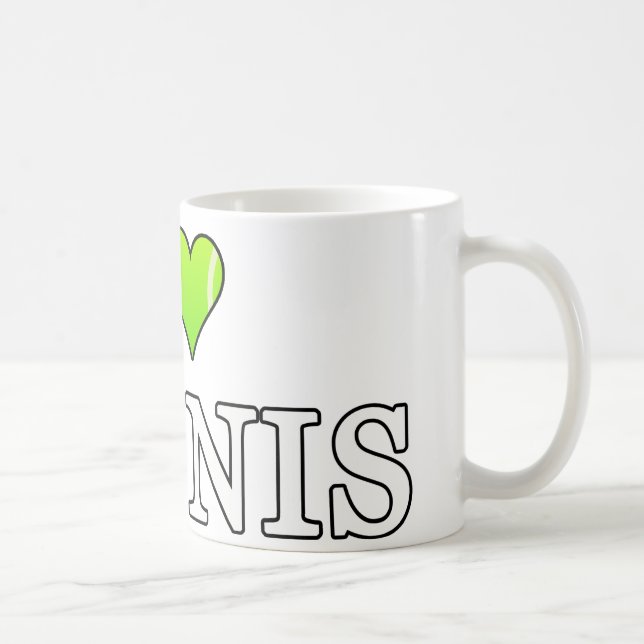 I Liebe Tennis Kaffeetasse (Rechts)