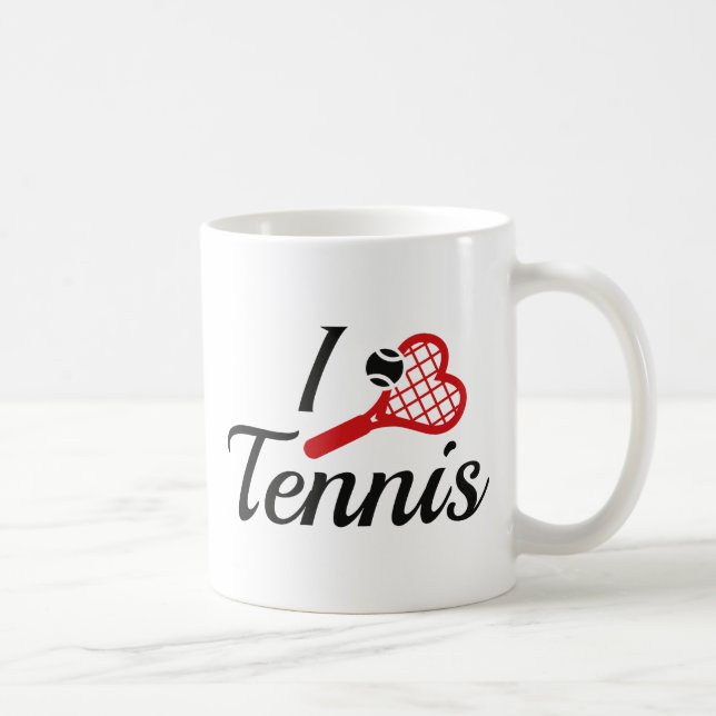 I Liebe Tennis Kaffeetasse (Rechts)