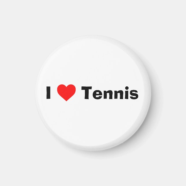 I Liebe Tennis Magnet (Vorne)