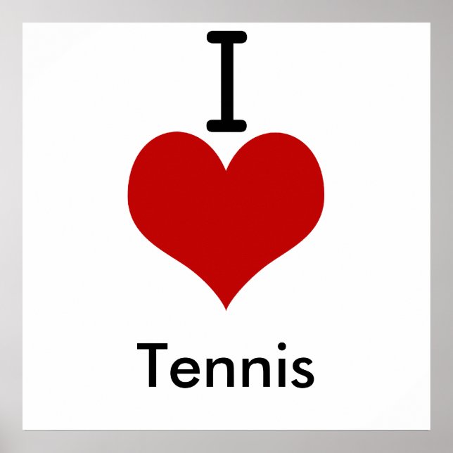 I Liebe Tennis Poster (Vorne)