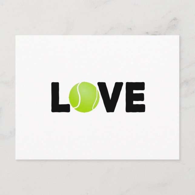 I Liebe Tennis Postkarte (Vorderseite)