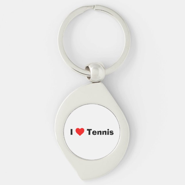 I Liebe Tennis Schlüsselanhänger (Vorderseite)