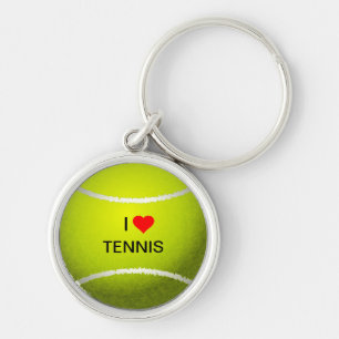 I Liebe Tennis Schlüsselanhänger