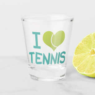 I Liebe Tennis Schnapsglas