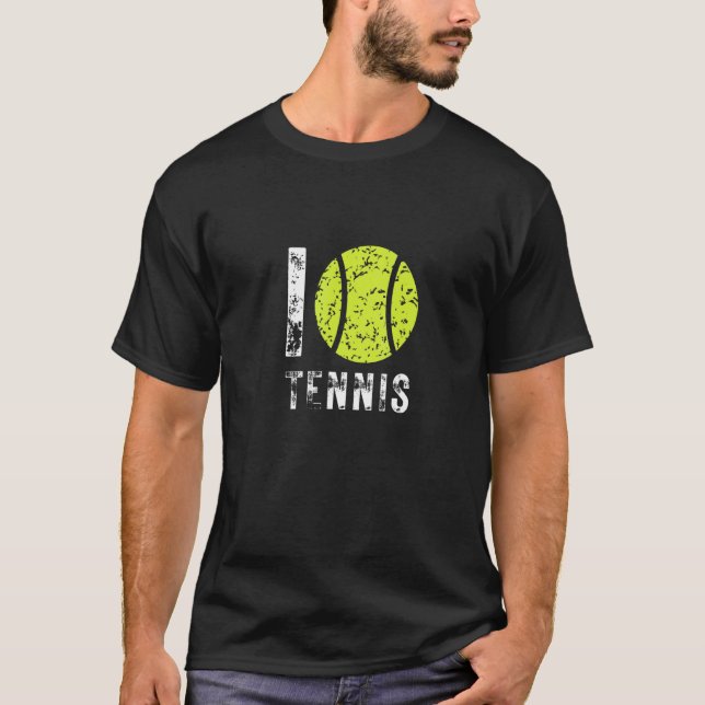 I Liebe Tennis T-Shirt (Vorderseite)