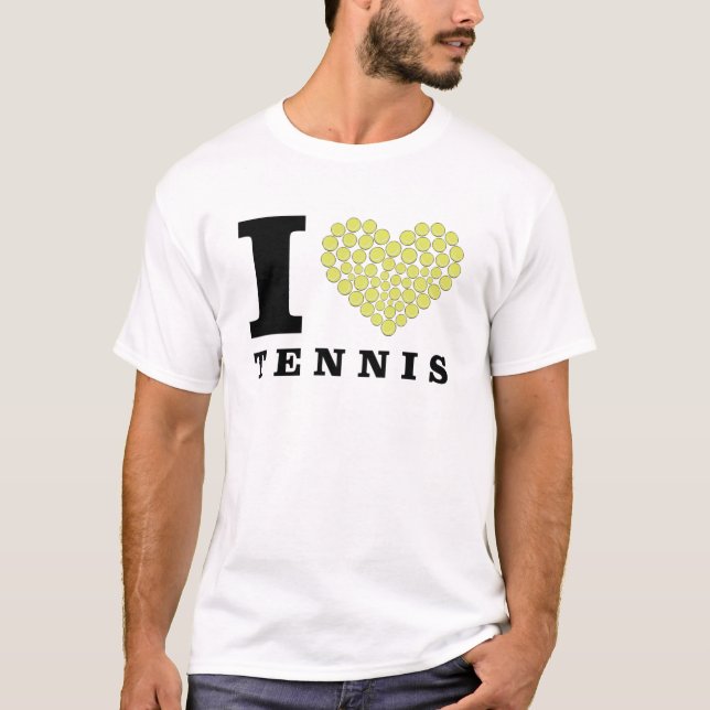 I Liebe Tennis T-Shirt (Vorderseite)