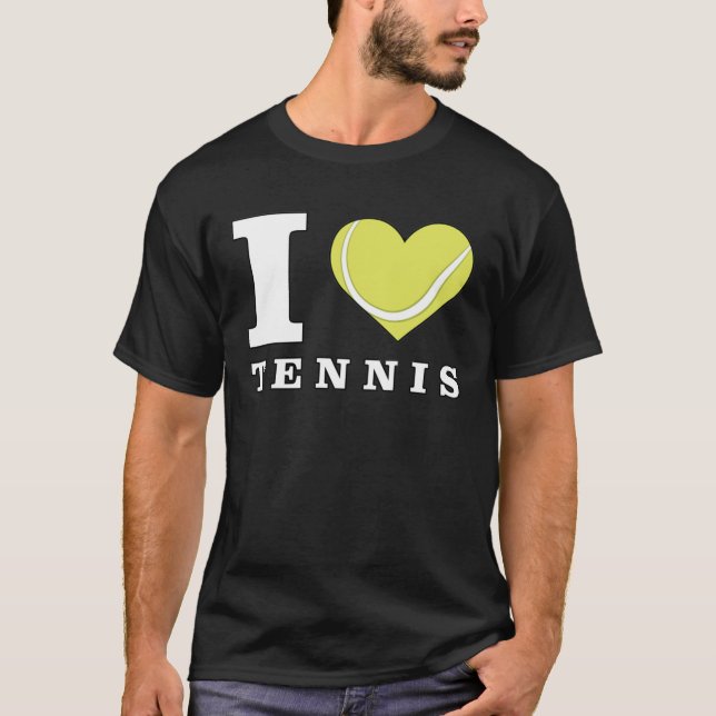 I Liebe Tennis T-Shirt (Vorderseite)