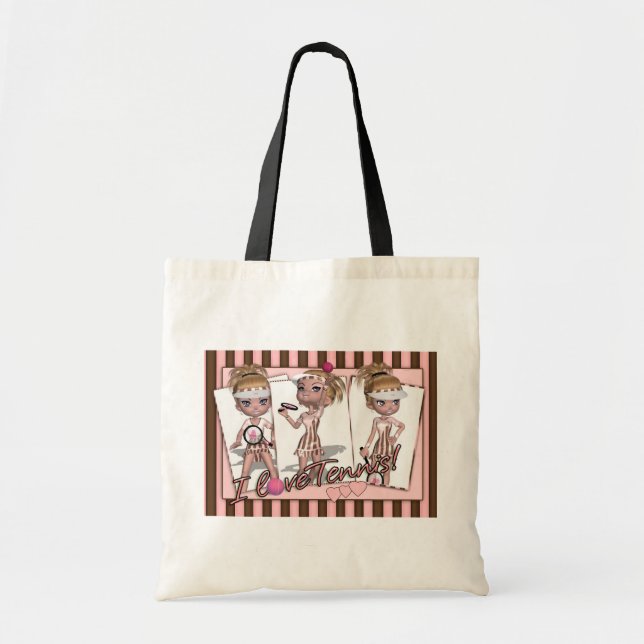I Liebe-Tennis-Tasche - niedliche Tennis-Tasche Tragetasche (Vorne)