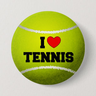I Liebe Tennis - Tennisball - Gras Button