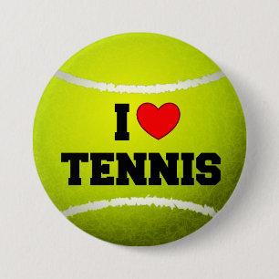 I Liebe Tennis - Tennisball - Gras Button